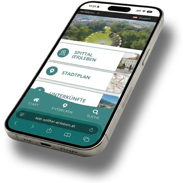 Handy Mockup der TVB App